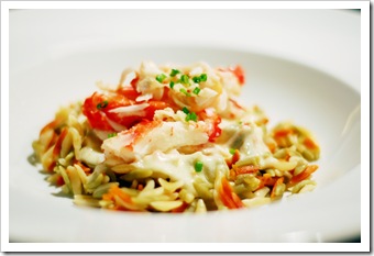 crab orzo and cheese