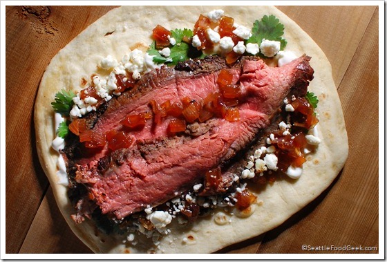 sous vide flank steak tacos